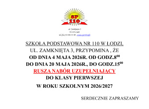 Miniaturka ogłoszenia o naborze uzupełniającym