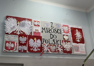 Prace na konkurs plastyczny, pt. "Z miłości do Polski"