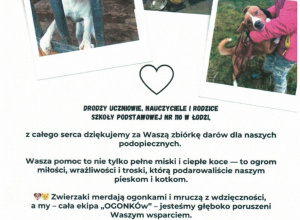 Miniaturka podziękowania ze schroniska